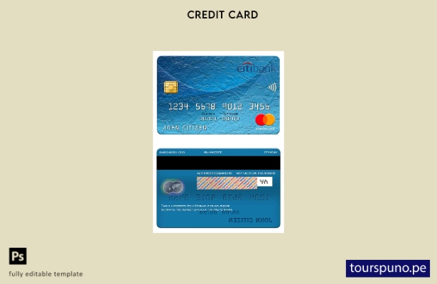 lista para imprimir plantilla de mastercard de Citibank de Italia